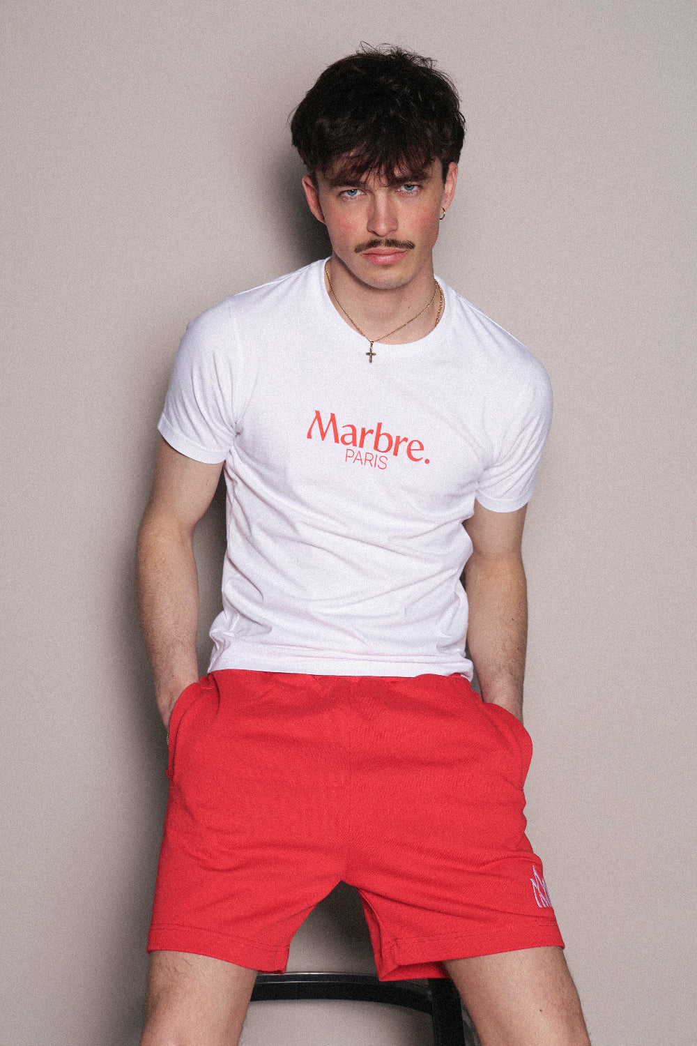 White MARBRE tee